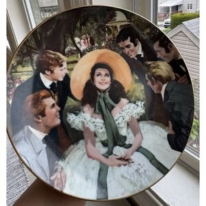 Plate Titled "Scarlett and Her Suitors", part of the "Gone with the Wind" Series